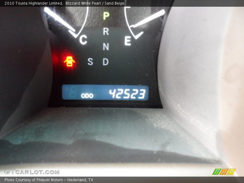 Blizzard White Pearl / Sand Beige 2010 Toyota Highlander Limited
