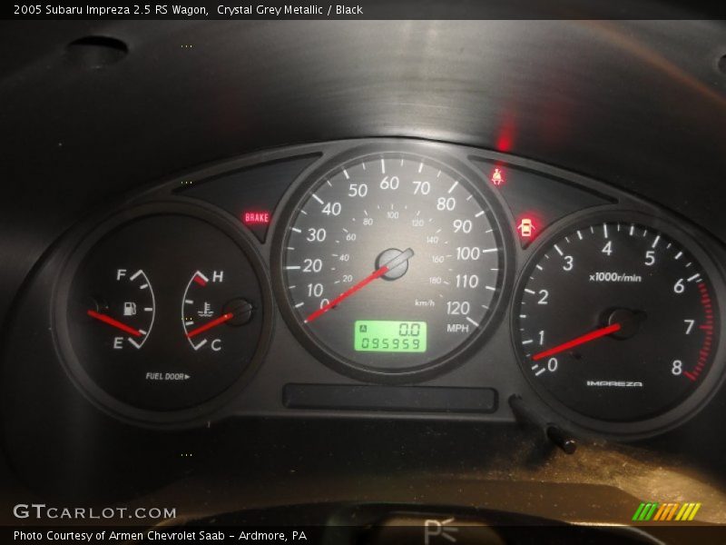 Crystal Grey Metallic / Black 2005 Subaru Impreza 2.5 RS Wagon