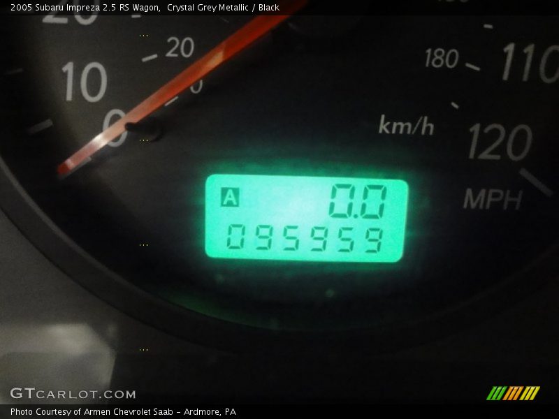 Crystal Grey Metallic / Black 2005 Subaru Impreza 2.5 RS Wagon