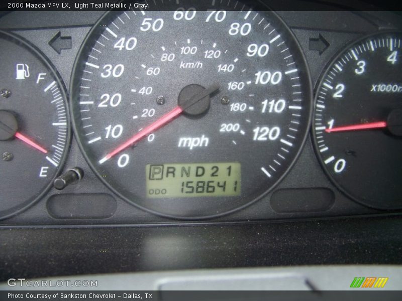 Light Teal Metallic / Gray 2000 Mazda MPV LX