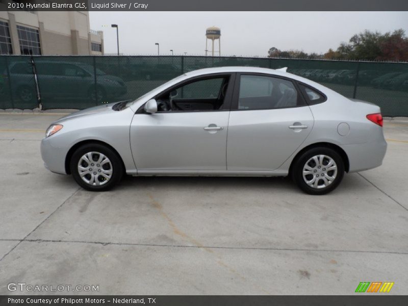 Liquid Silver / Gray 2010 Hyundai Elantra GLS