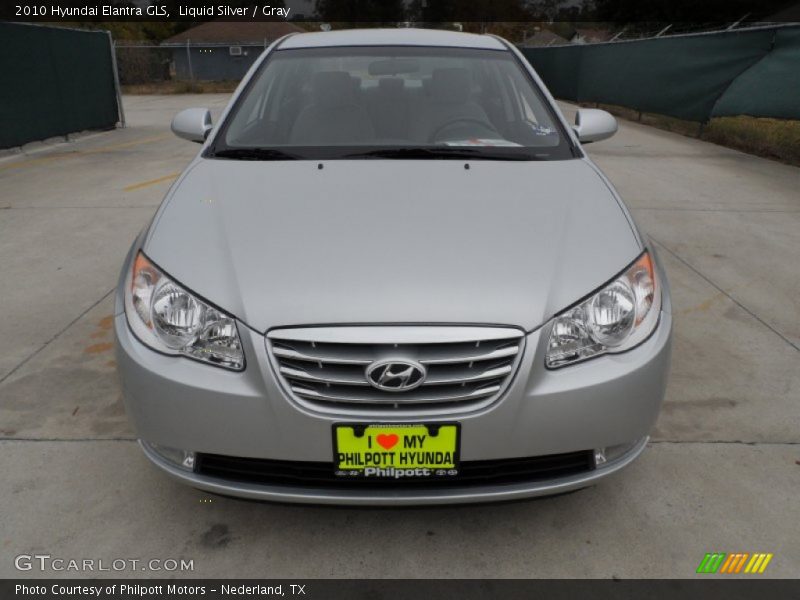 Liquid Silver / Gray 2010 Hyundai Elantra GLS