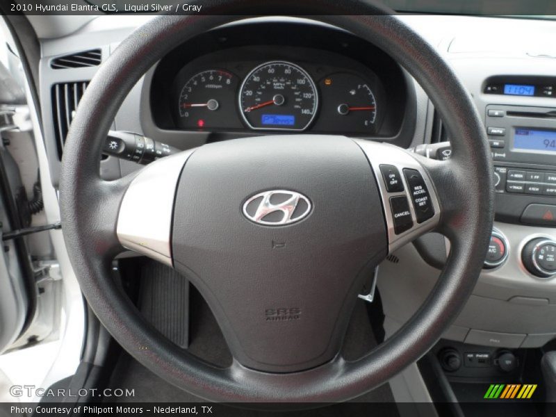 Liquid Silver / Gray 2010 Hyundai Elantra GLS
