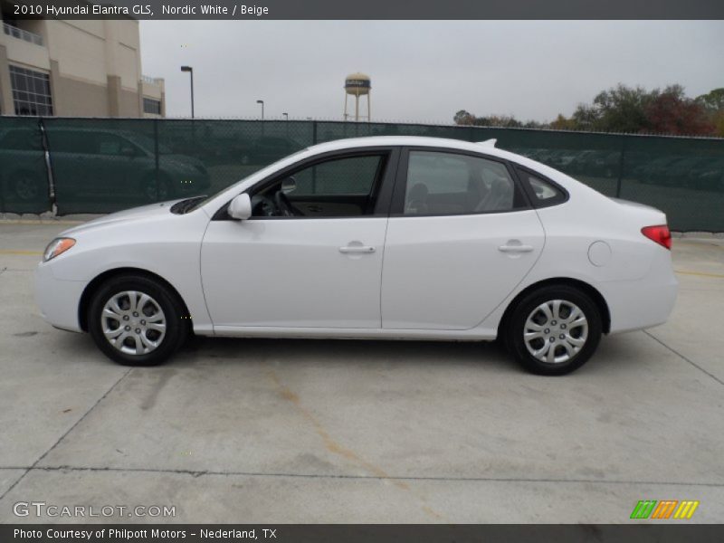 Nordic White / Beige 2010 Hyundai Elantra GLS