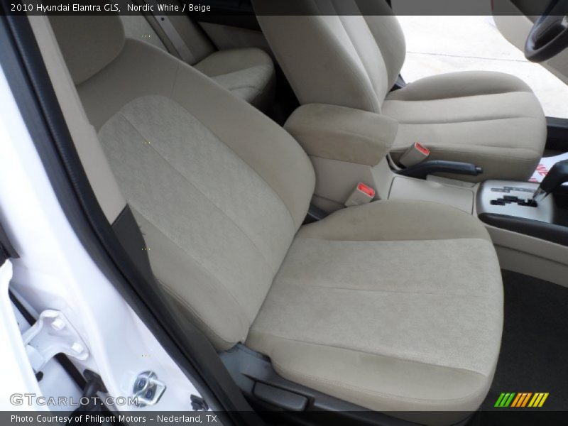 Nordic White / Beige 2010 Hyundai Elantra GLS