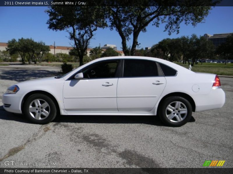 Summit White / Gray 2011 Chevrolet Impala LS