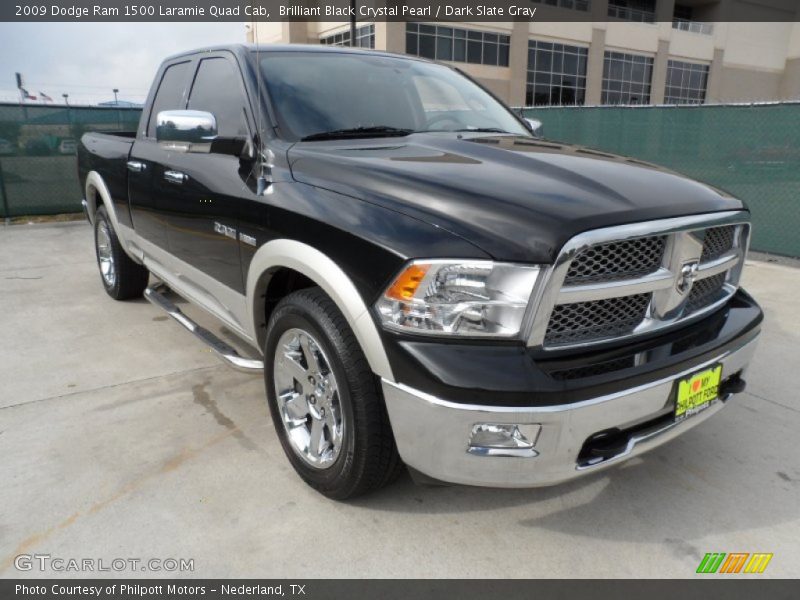 Brilliant Black Crystal Pearl / Dark Slate Gray 2009 Dodge Ram 1500 Laramie Quad Cab