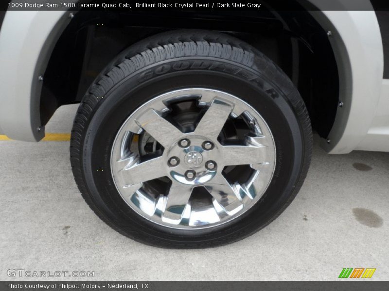 Brilliant Black Crystal Pearl / Dark Slate Gray 2009 Dodge Ram 1500 Laramie Quad Cab