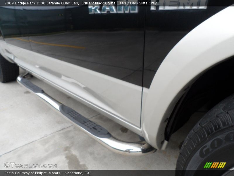 Brilliant Black Crystal Pearl / Dark Slate Gray 2009 Dodge Ram 1500 Laramie Quad Cab