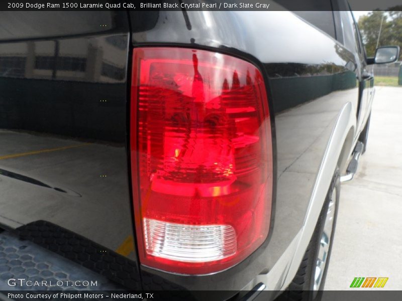Brilliant Black Crystal Pearl / Dark Slate Gray 2009 Dodge Ram 1500 Laramie Quad Cab