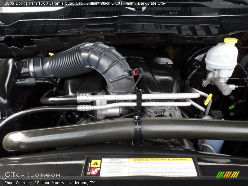 Brilliant Black Crystal Pearl / Dark Slate Gray 2009 Dodge Ram 1500 Laramie Quad Cab