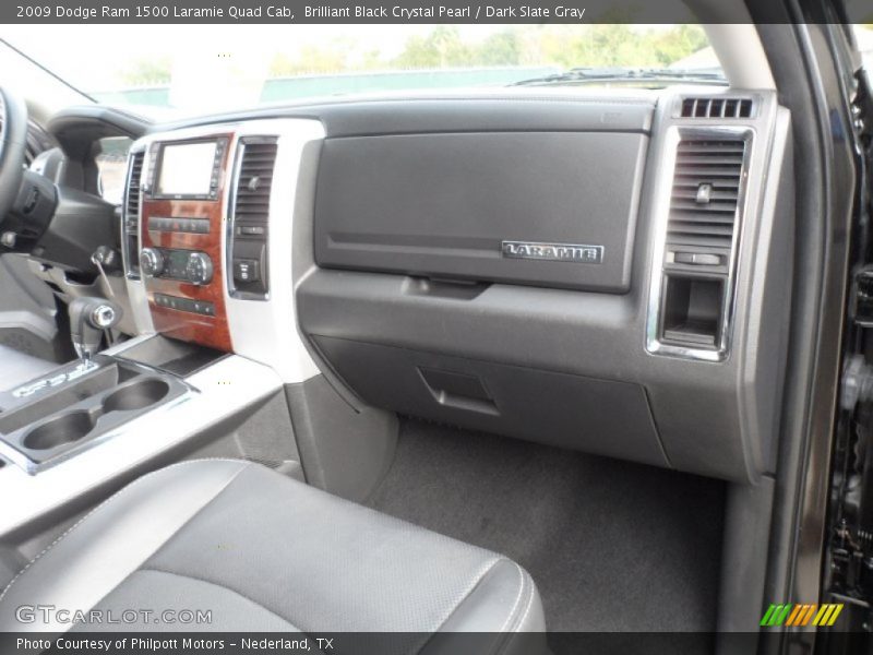 Brilliant Black Crystal Pearl / Dark Slate Gray 2009 Dodge Ram 1500 Laramie Quad Cab