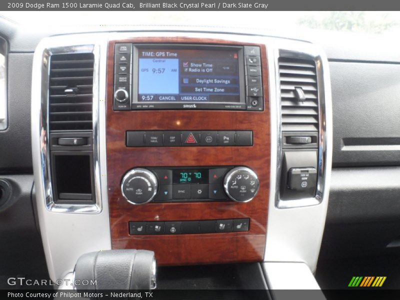 Brilliant Black Crystal Pearl / Dark Slate Gray 2009 Dodge Ram 1500 Laramie Quad Cab