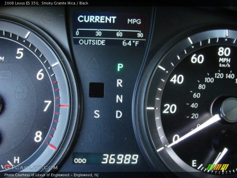 Smoky Granite Mica / Black 2008 Lexus ES 350