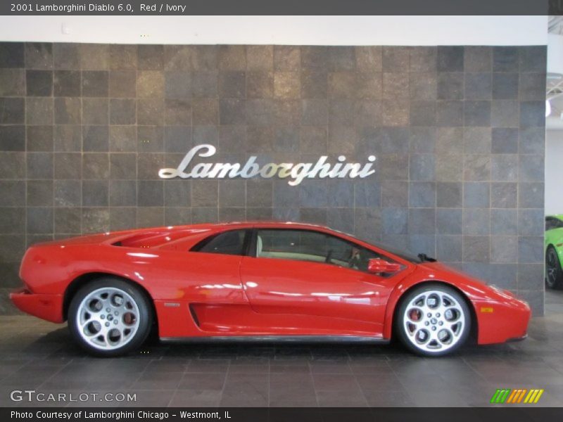 Red / Ivory 2001 Lamborghini Diablo 6.0