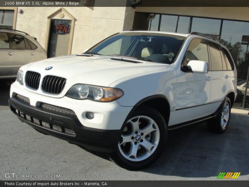 Alpine White / Beige 2006 BMW X5 3.0i