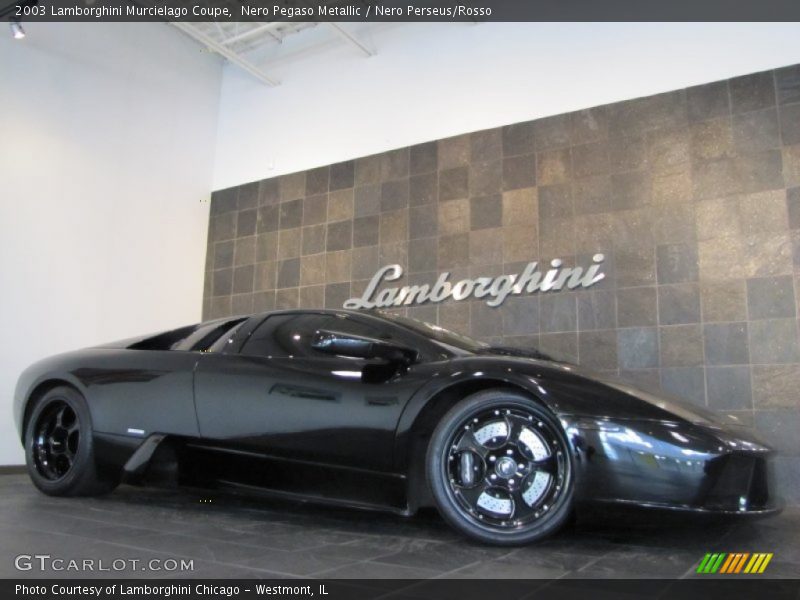 Nero Pegaso Metallic / Nero Perseus/Rosso 2003 Lamborghini Murcielago Coupe