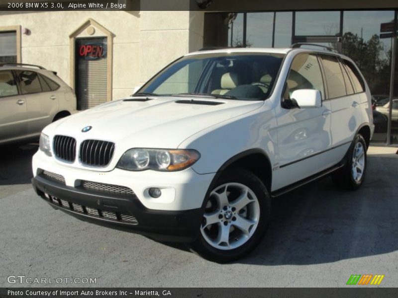 Alpine White / Beige 2006 BMW X5 3.0i