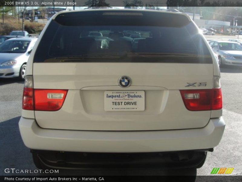 Alpine White / Beige 2006 BMW X5 3.0i