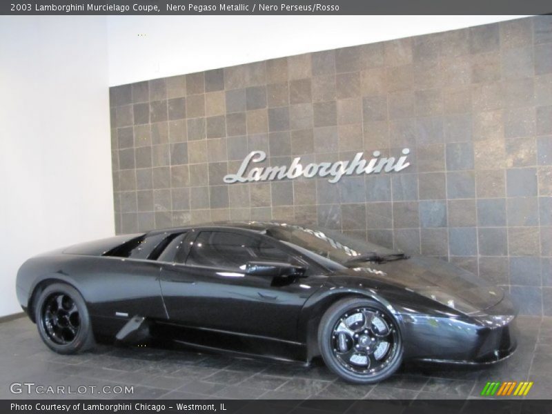 Nero Pegaso Metallic / Nero Perseus/Rosso 2003 Lamborghini Murcielago Coupe