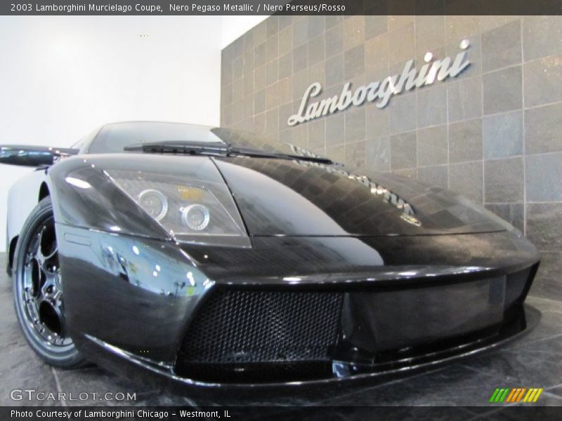 Nero Pegaso Metallic / Nero Perseus/Rosso 2003 Lamborghini Murcielago Coupe