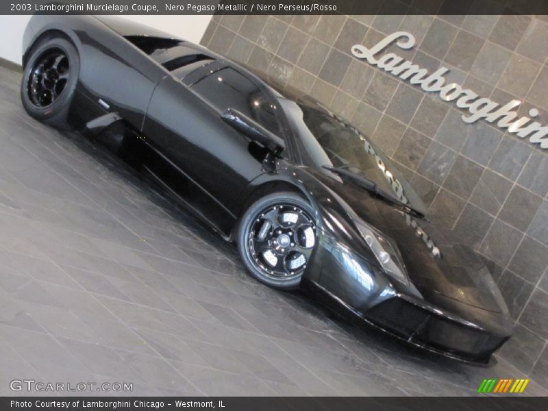 Nero Pegaso Metallic / Nero Perseus/Rosso 2003 Lamborghini Murcielago Coupe