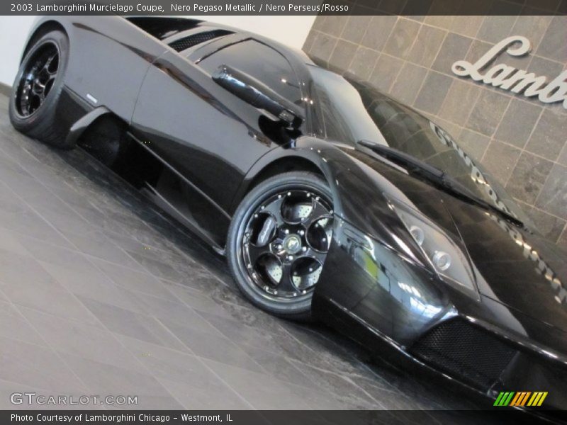 Nero Pegaso Metallic / Nero Perseus/Rosso 2003 Lamborghini Murcielago Coupe