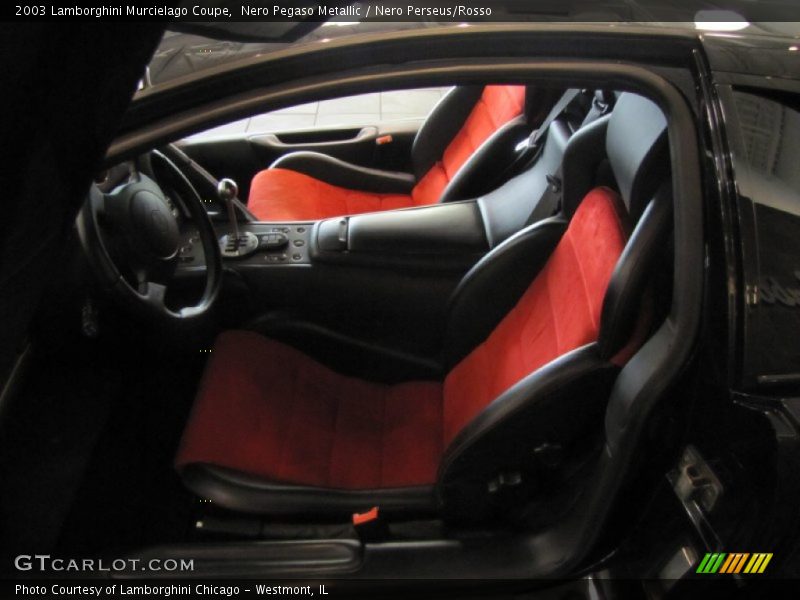 Nero Pegaso Metallic / Nero Perseus/Rosso 2003 Lamborghini Murcielago Coupe