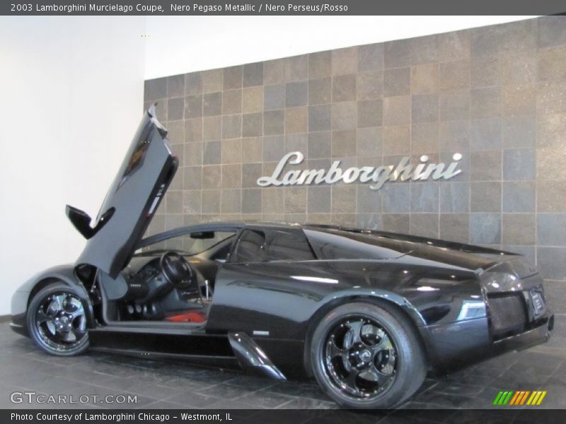 Nero Pegaso Metallic / Nero Perseus/Rosso 2003 Lamborghini Murcielago Coupe