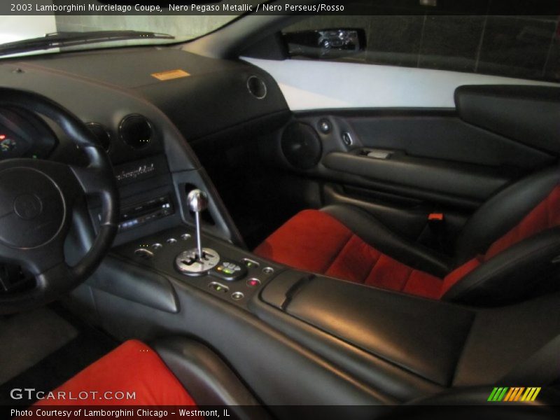 Nero Pegaso Metallic / Nero Perseus/Rosso 2003 Lamborghini Murcielago Coupe
