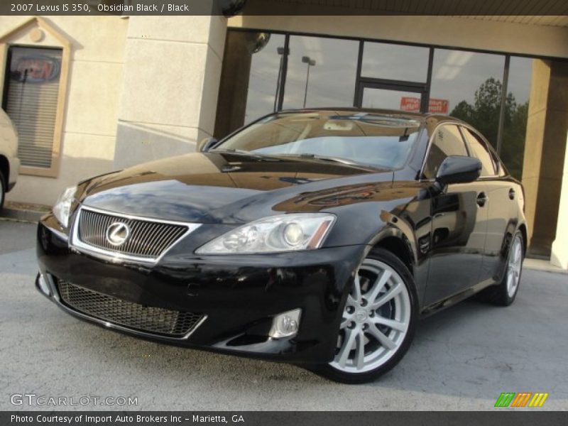 Obsidian Black / Black 2007 Lexus IS 350