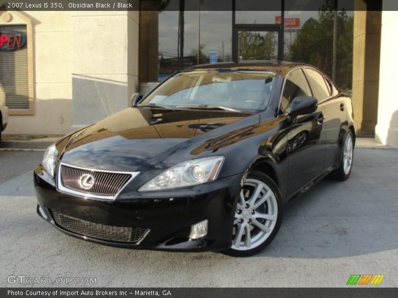 Obsidian Black / Black 2007 Lexus IS 350