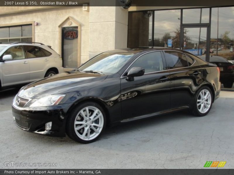 Obsidian Black / Black 2007 Lexus IS 350