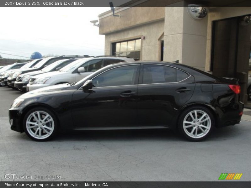 Obsidian Black / Black 2007 Lexus IS 350
