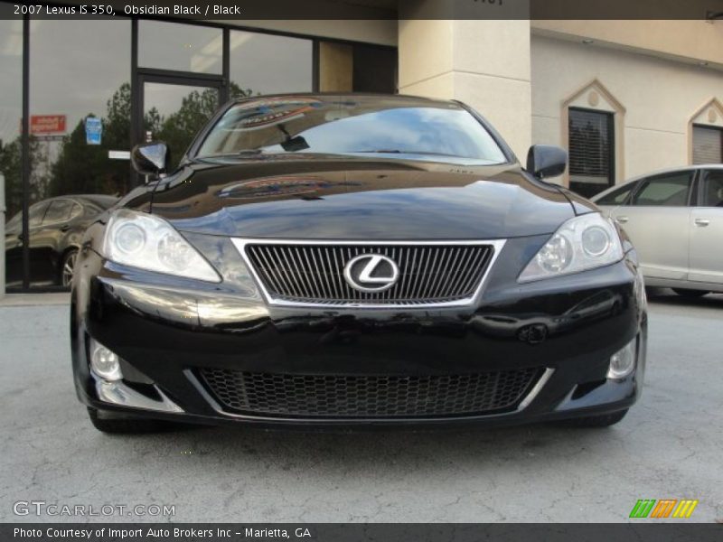 Obsidian Black / Black 2007 Lexus IS 350