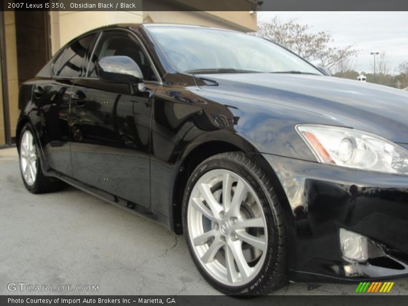 Obsidian Black / Black 2007 Lexus IS 350