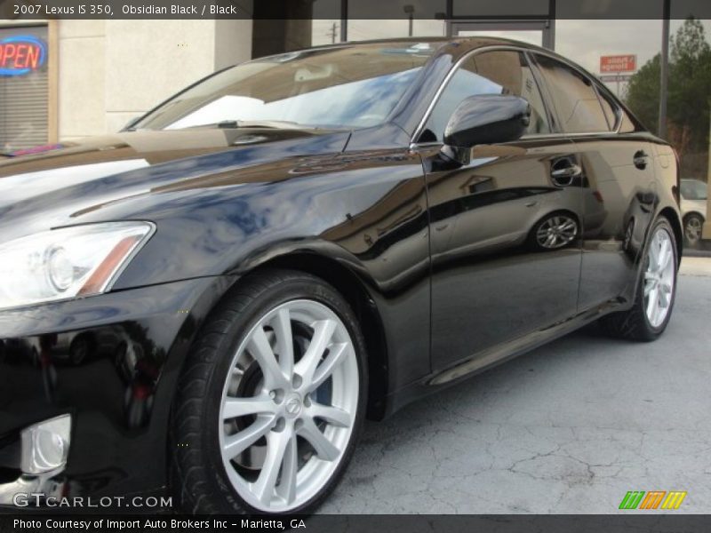 Obsidian Black / Black 2007 Lexus IS 350