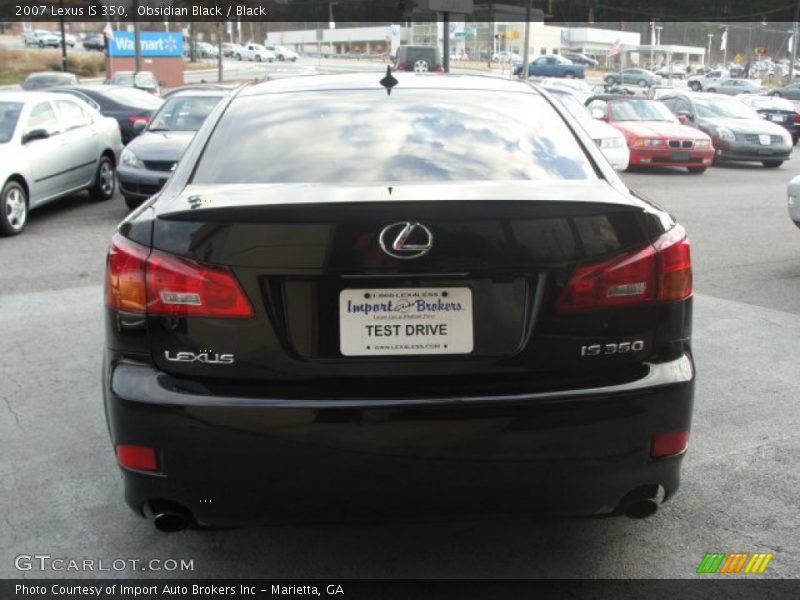 Obsidian Black / Black 2007 Lexus IS 350