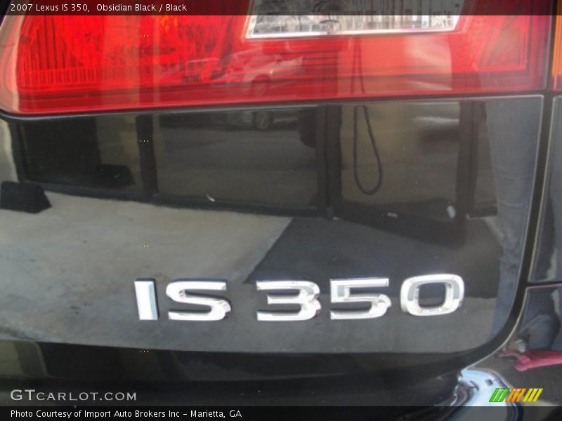 Obsidian Black / Black 2007 Lexus IS 350