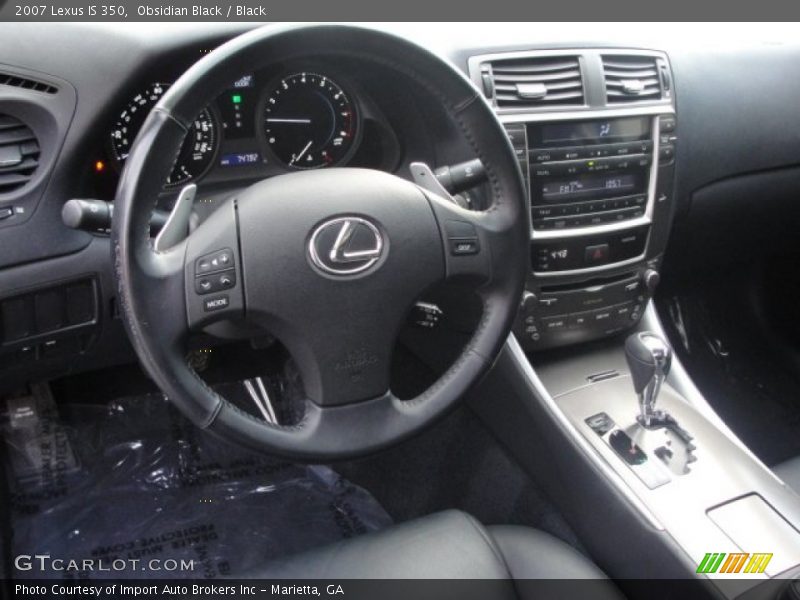 Obsidian Black / Black 2007 Lexus IS 350