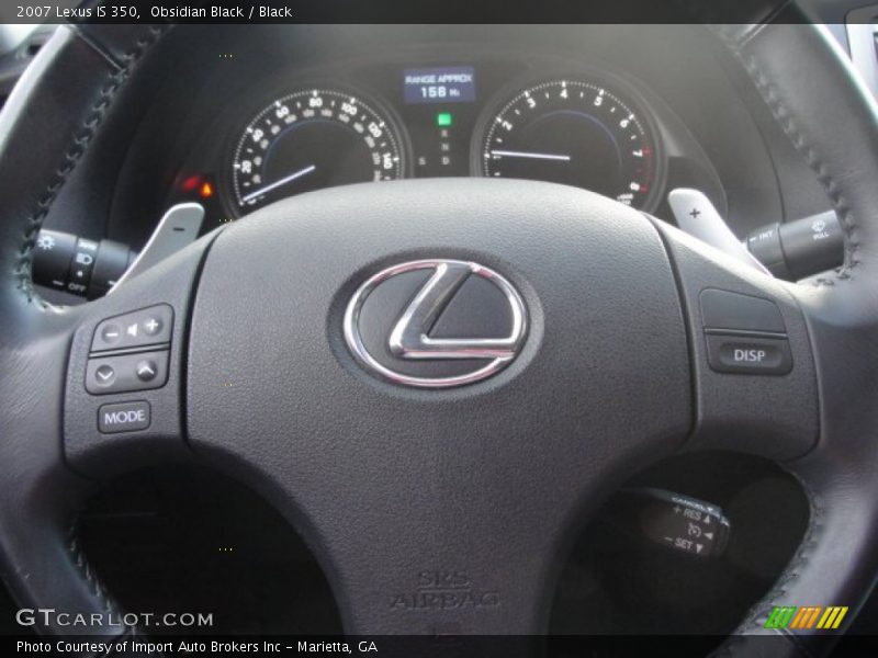 Obsidian Black / Black 2007 Lexus IS 350