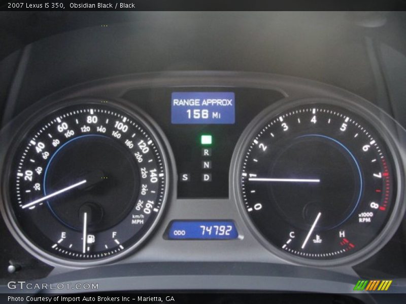 Obsidian Black / Black 2007 Lexus IS 350