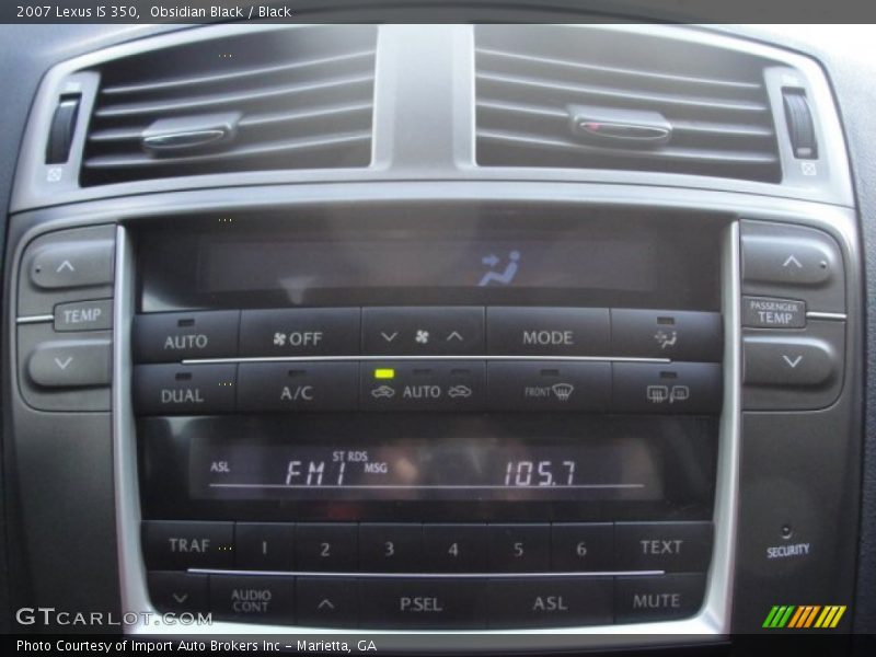 Obsidian Black / Black 2007 Lexus IS 350