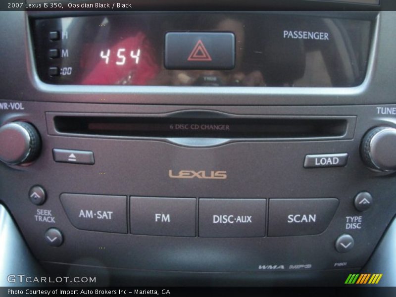 Obsidian Black / Black 2007 Lexus IS 350