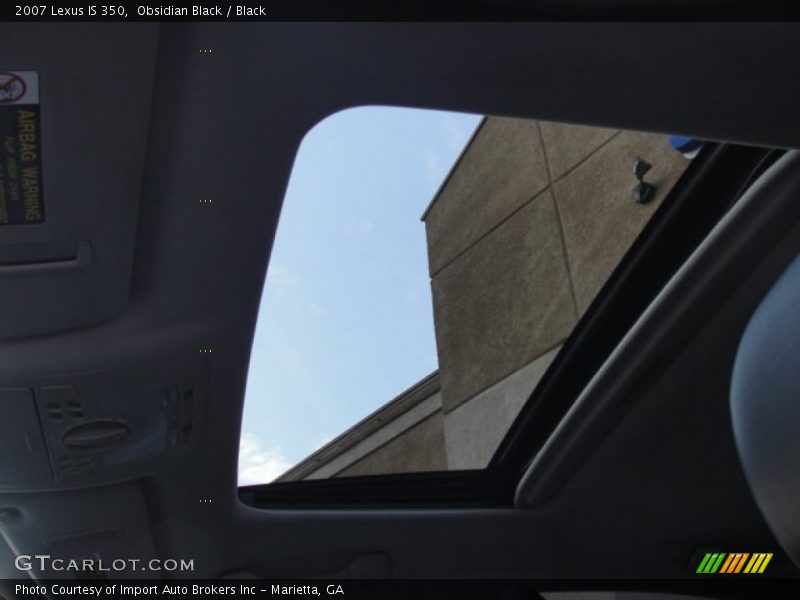 Obsidian Black / Black 2007 Lexus IS 350