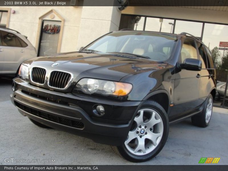 Jet Black / Beige 2003 BMW X5 3.0i
