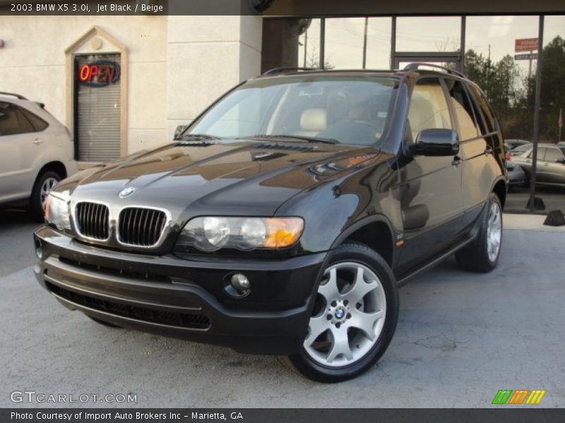 Jet Black / Beige 2003 BMW X5 3.0i