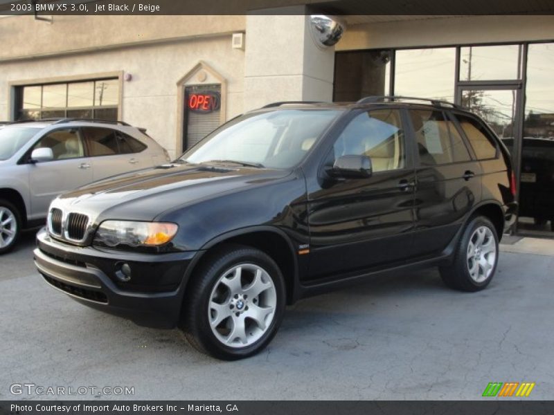 Jet Black / Beige 2003 BMW X5 3.0i