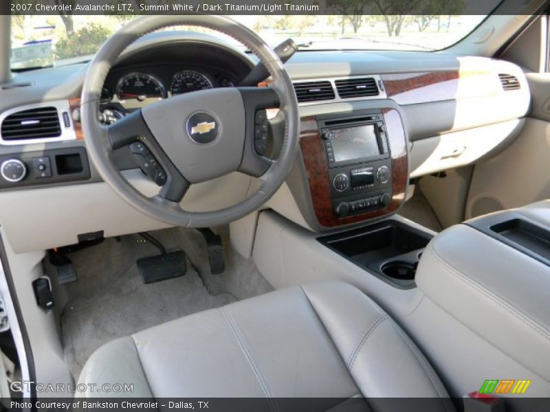 Summit White / Dark Titanium/Light Titanium 2007 Chevrolet Avalanche LTZ