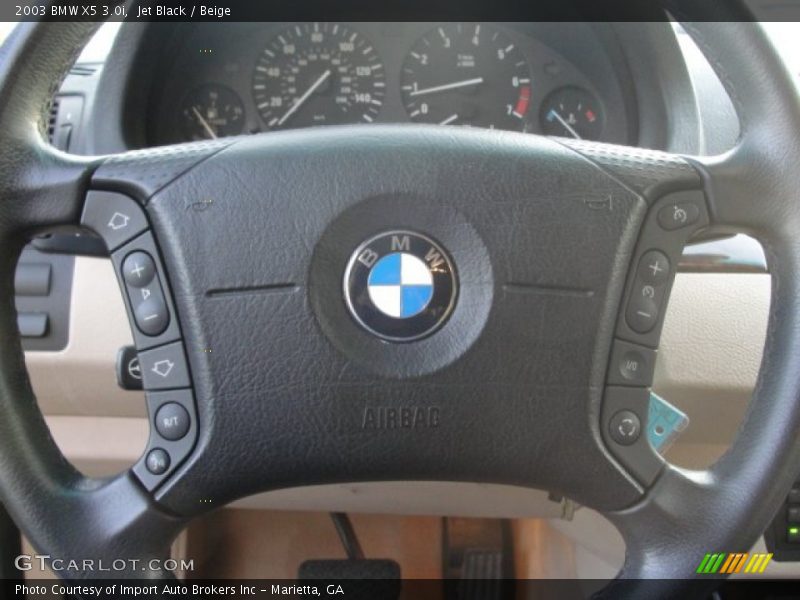 Jet Black / Beige 2003 BMW X5 3.0i